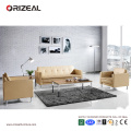 Sofá de couro contemporâneo Orizeal com sofá de madeira moldura para venda (oz-osf017)